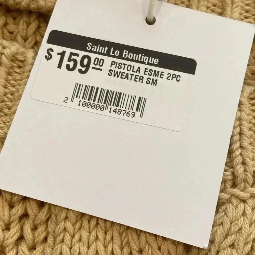 NWT Pistola Tan Esme 2 Piece Sweater